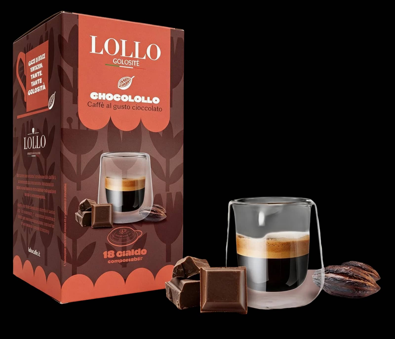 Lollo Caffè al Cioccolato Cialde, Compostabili | ESE 44mm