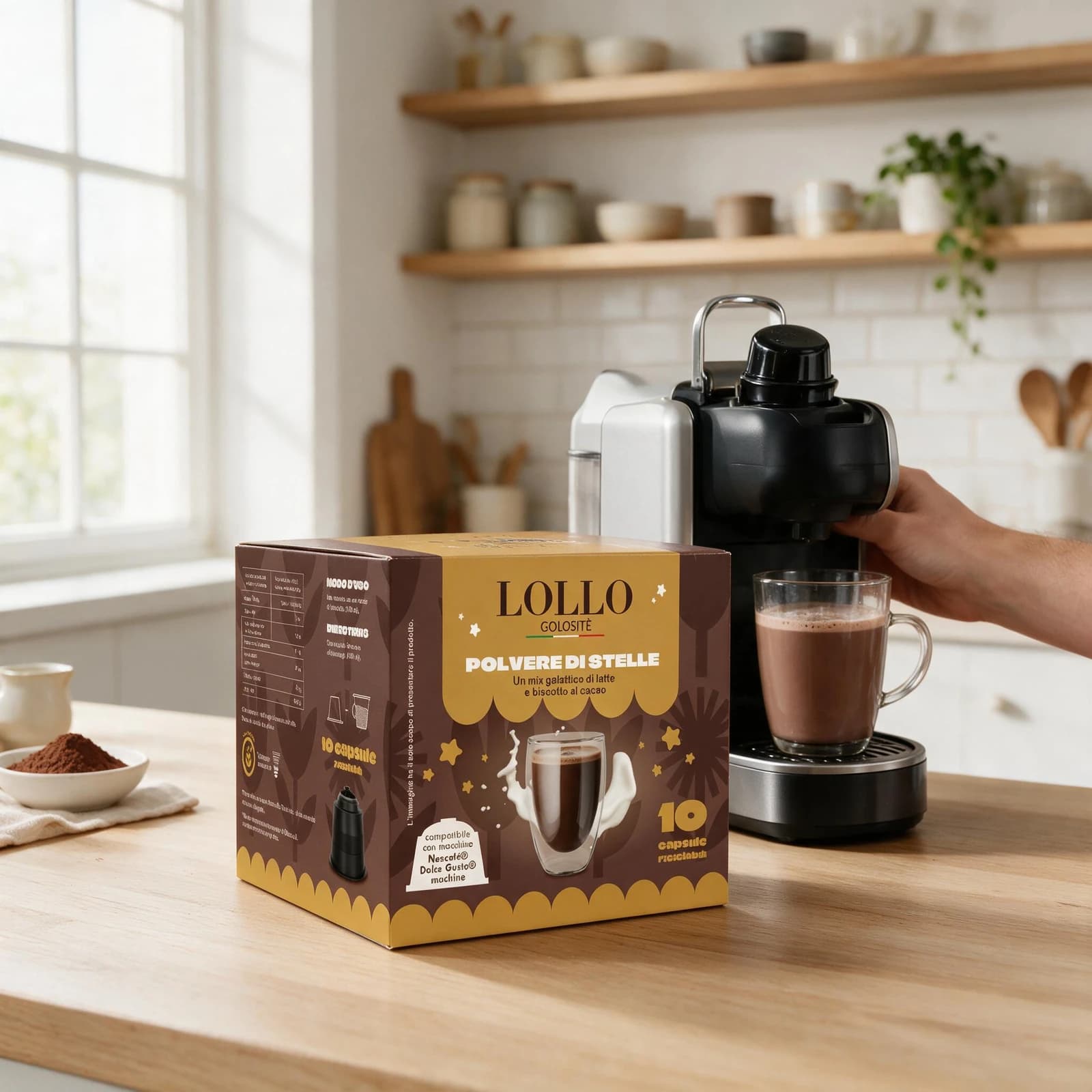 Lollo Bevanda Biscotto al Cacao | Capsule Nespresso, immagine 4