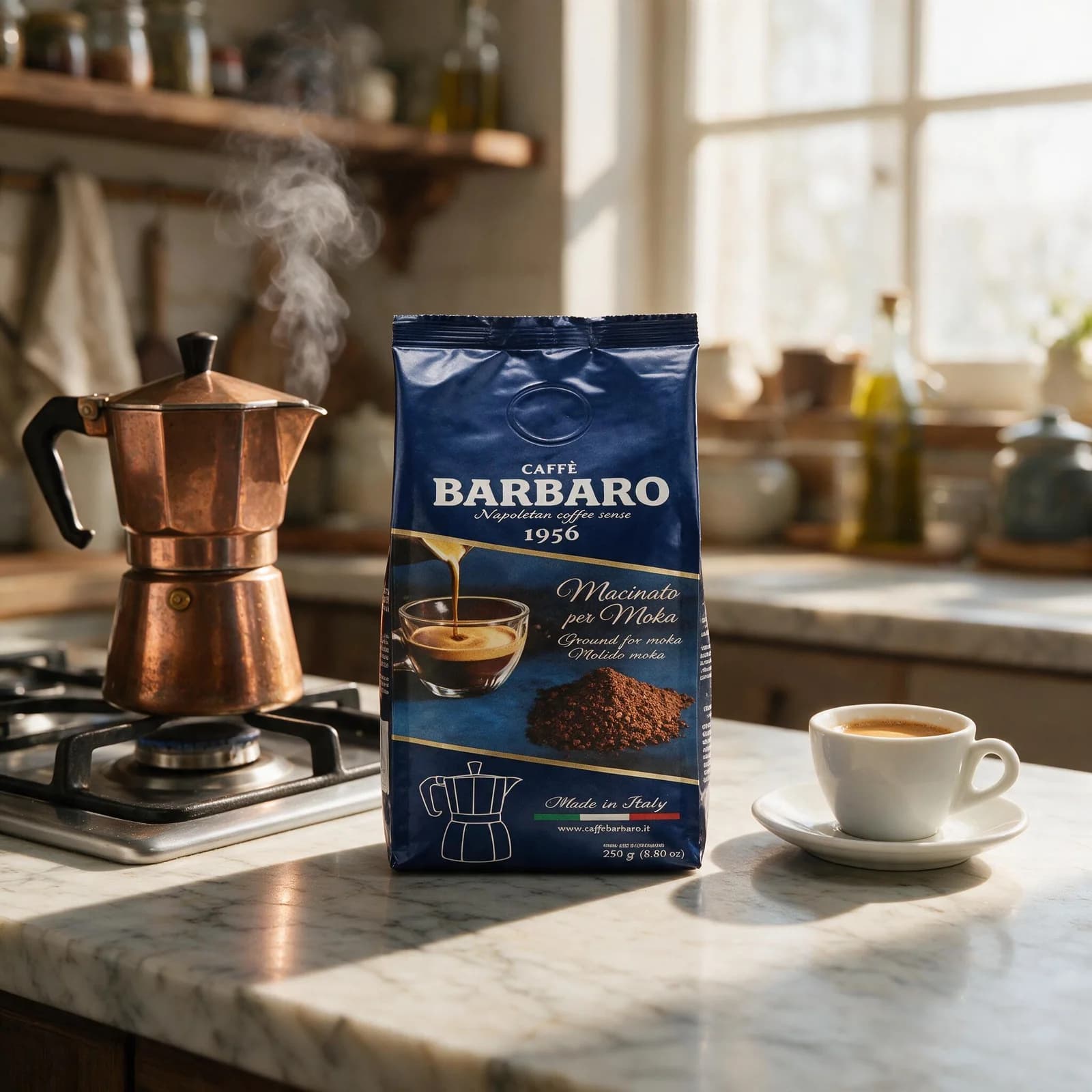 Barbaro Cremoso 250 g Gemalen koffie, afbeelding 3