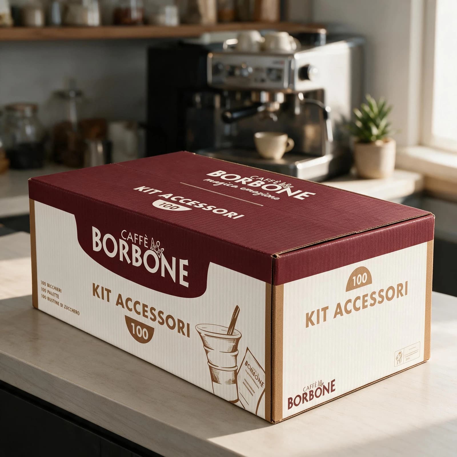 Borbone Kit Accessori Bicchierini, Palette e Zucchero, immagine 3