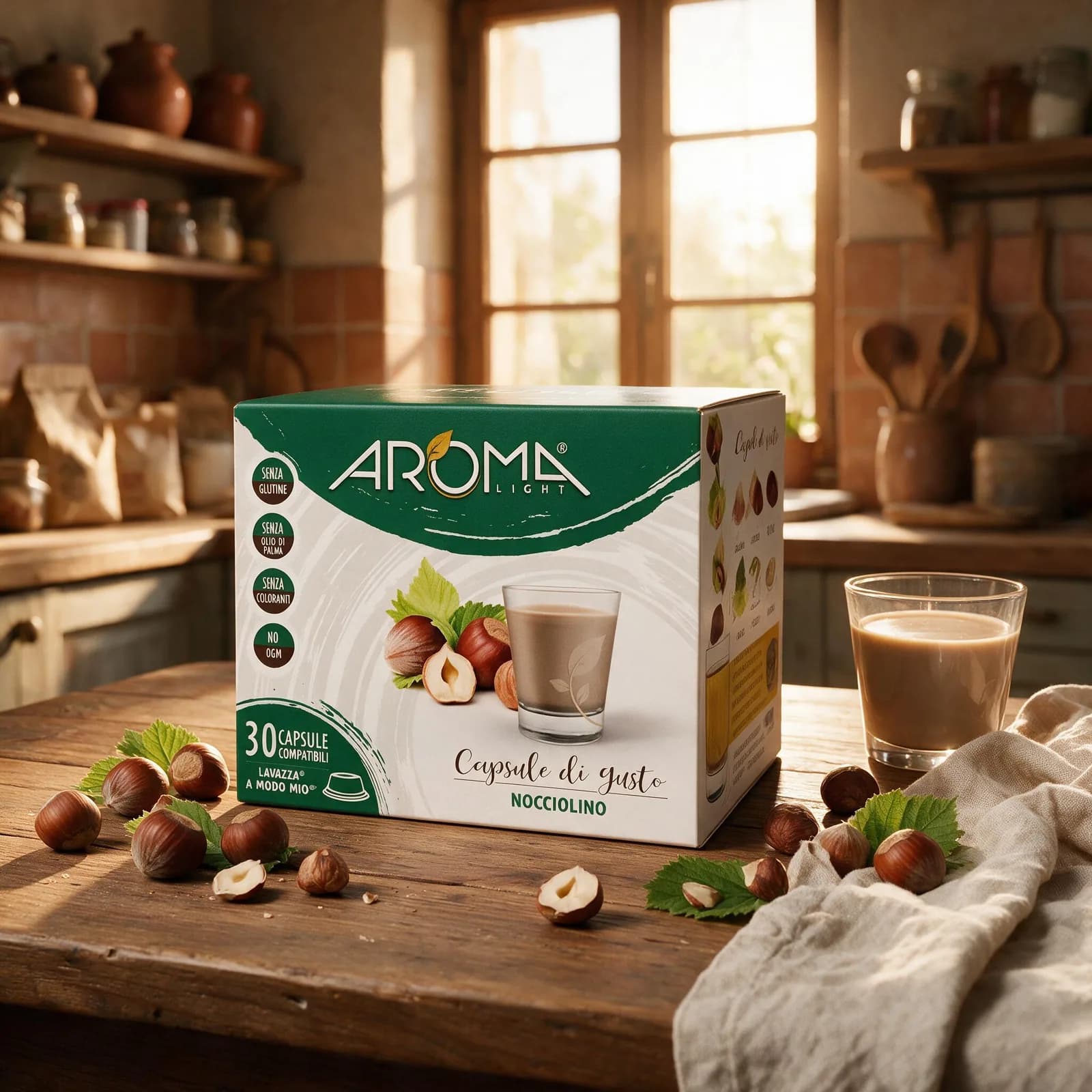 Aroma Light Nocciolino Kapseln | A Modo Mio, immagine 2