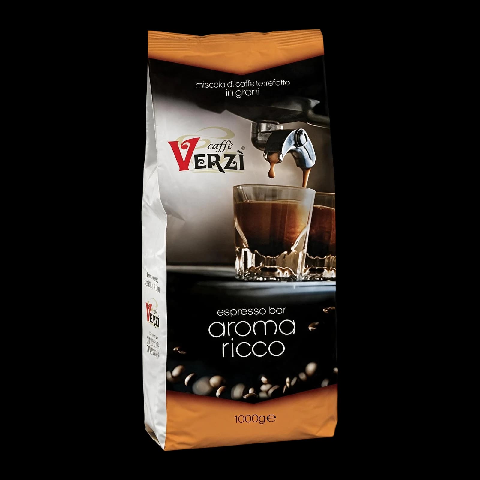 Verzì Aroma Ricco 1 kg Ground Coffee: 70% Robusta Blend