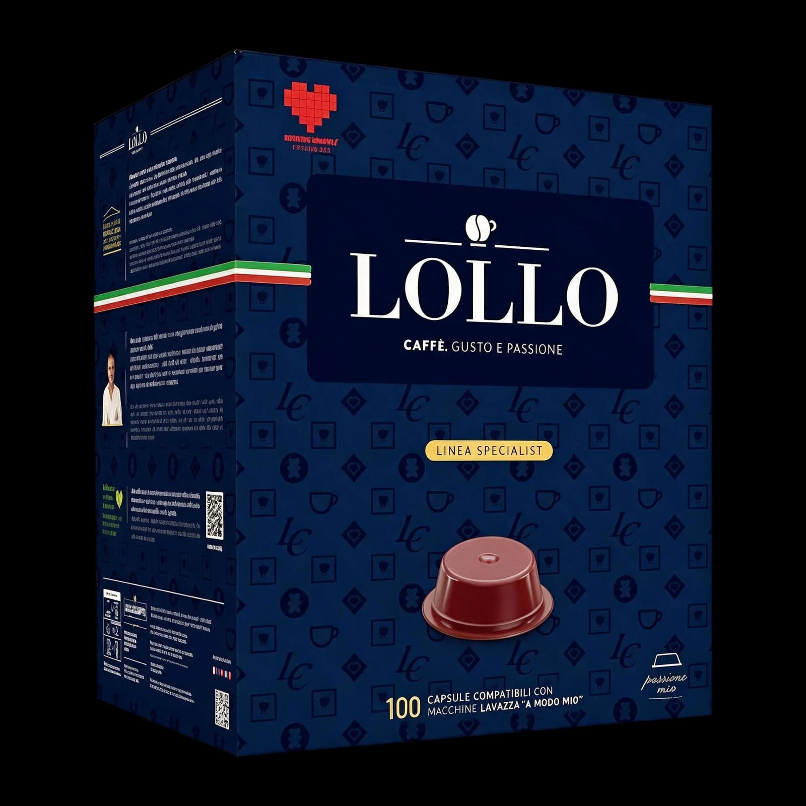 Lollo Nera 100 Capsules | A Modo Mio