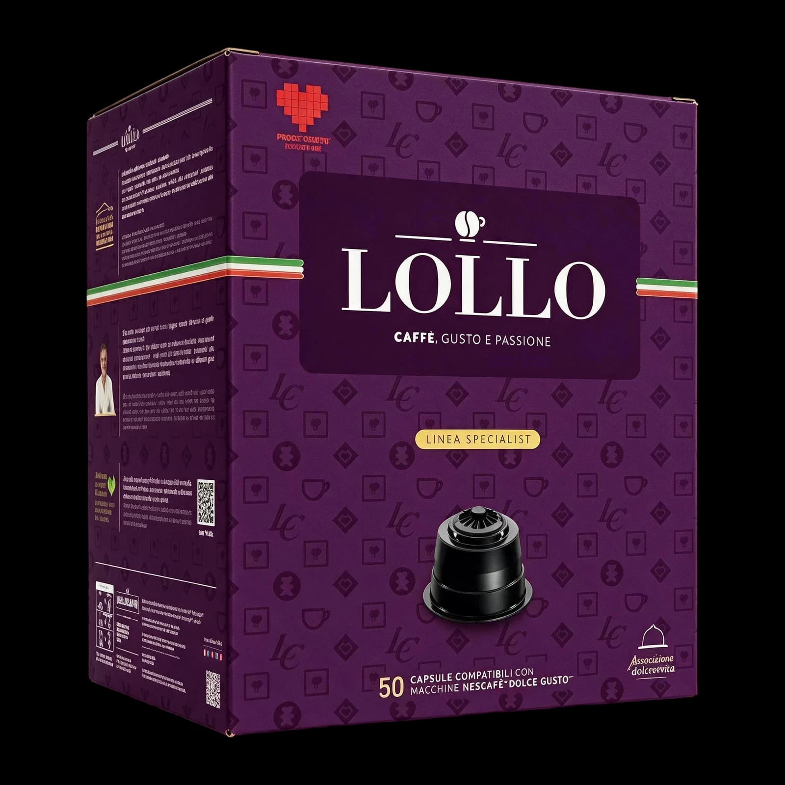 Lollo Nera 50 Capsules | Dolce Gusto