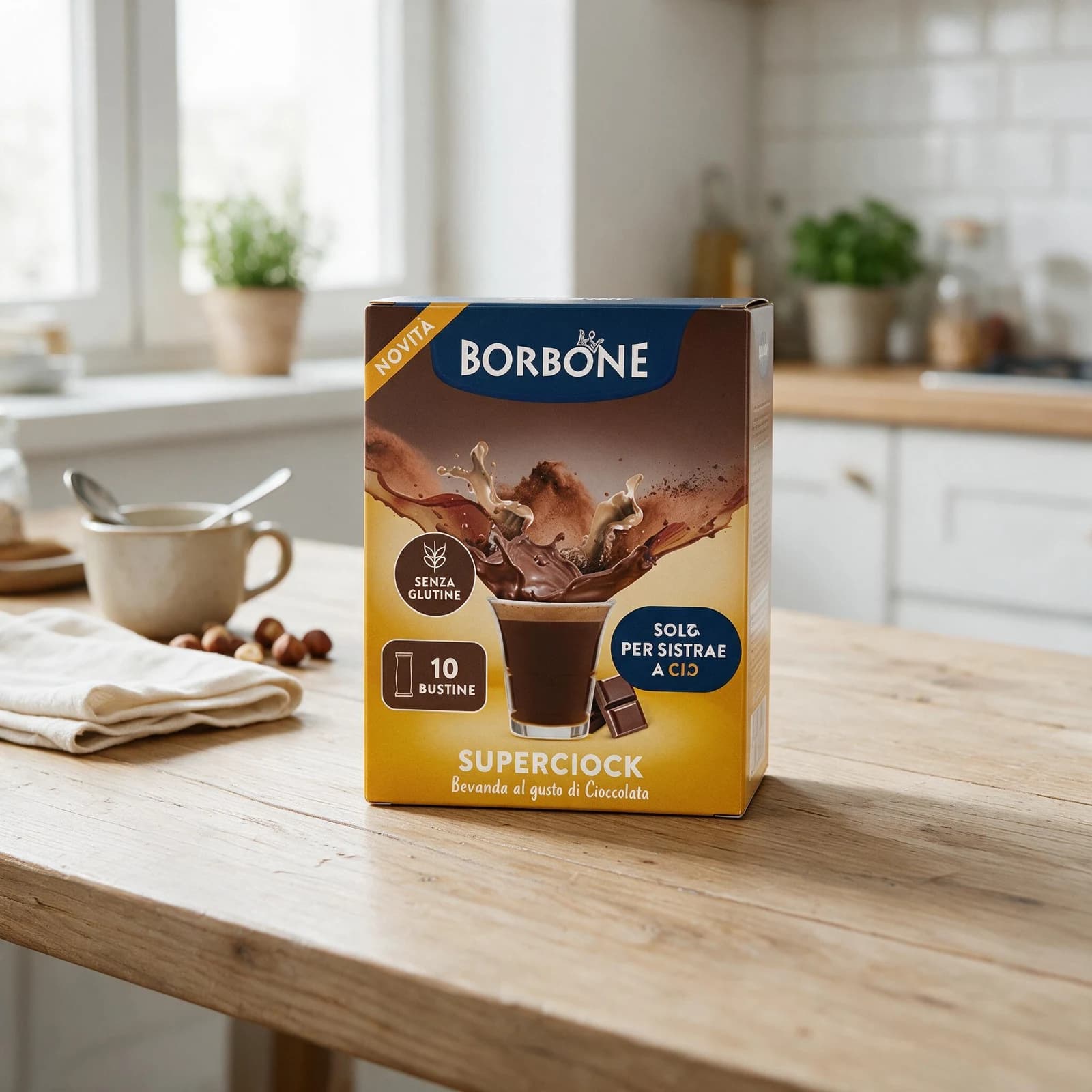 Borbone Superciok Bevanda al Cioccolato Bustine, immagine 2