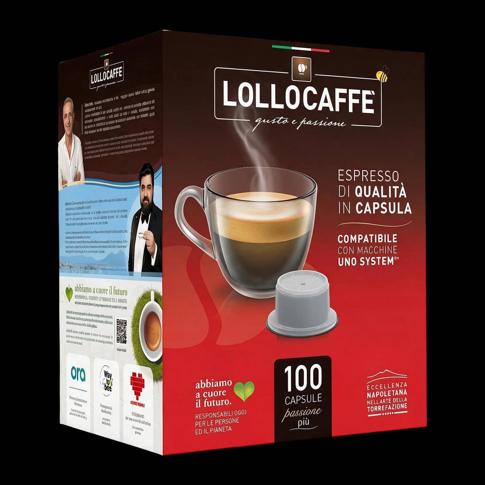 Lollo Miscela Nera 100 Capsules | Uno System