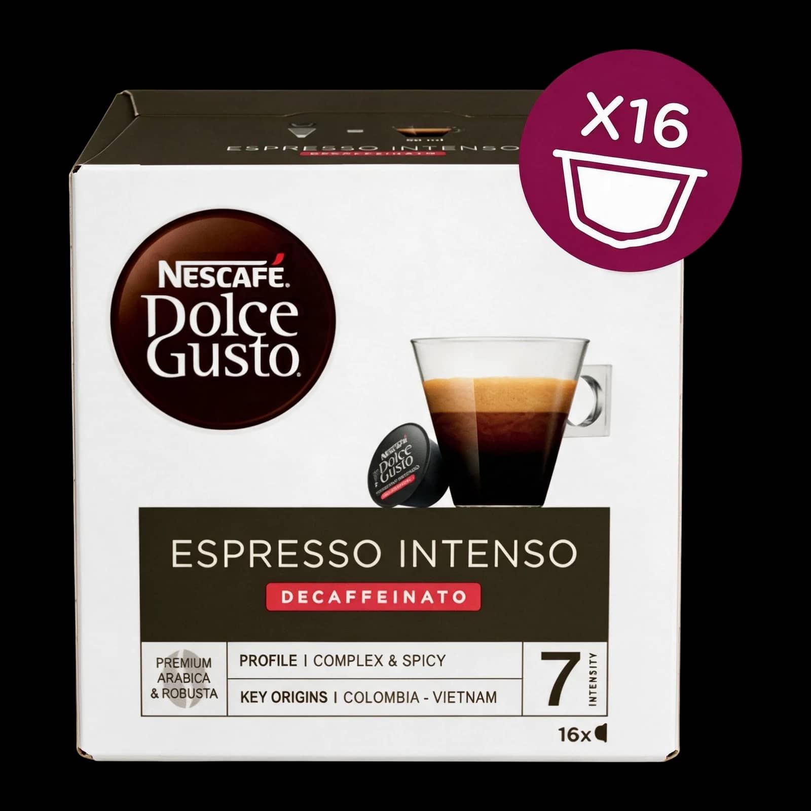 Nestlè Espresso Intenso Decaffeinato Capsule | Dolce Gusto