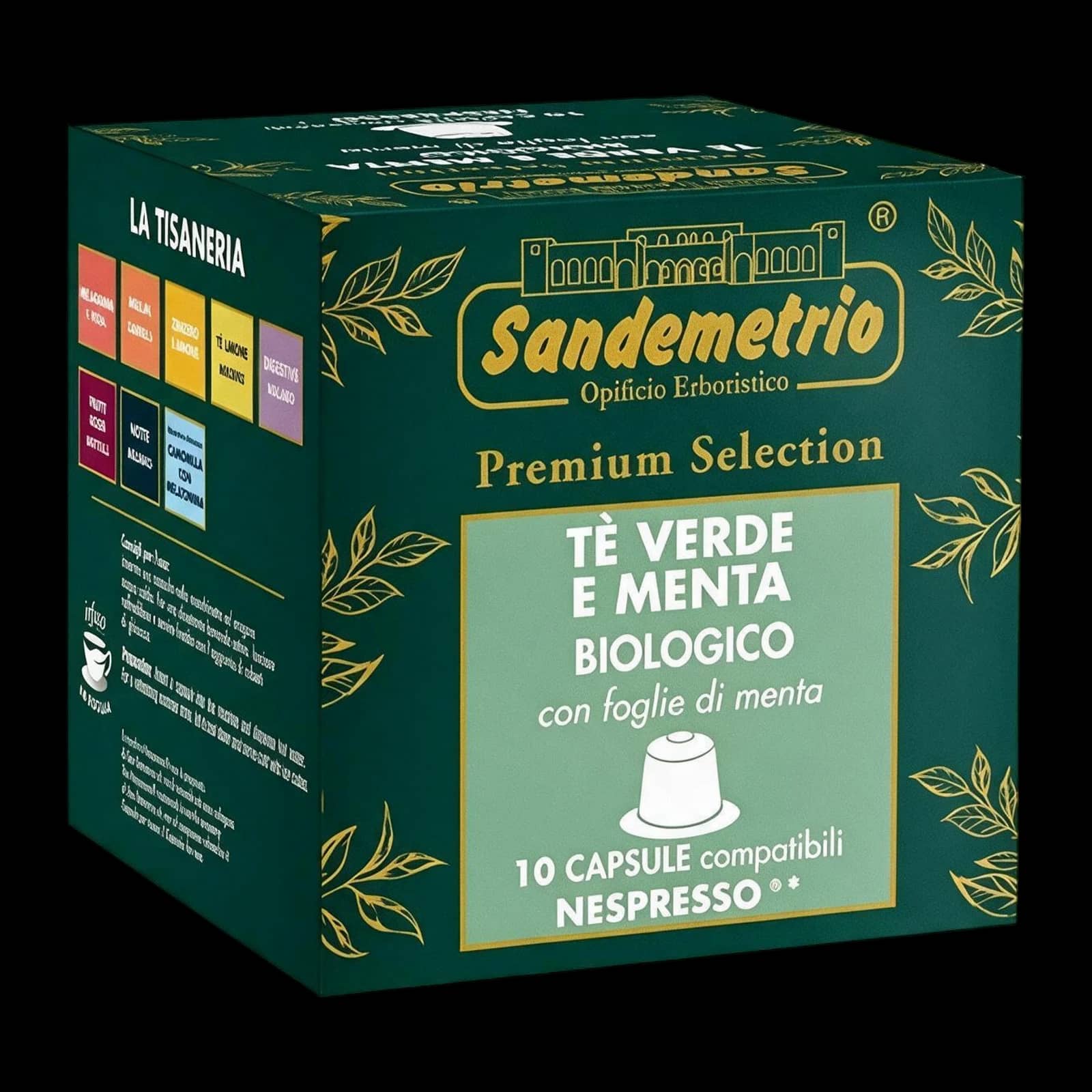 SanDemetrio Organic Green Tea and Mint 10 Capsules | Nespresso