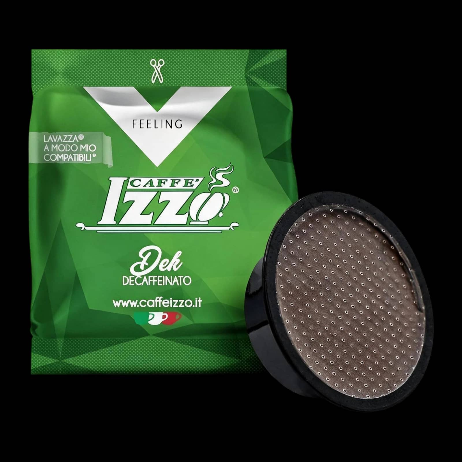 IZZO Caffe Dek 100 Capsules: Decaffeinated | Lavazza A Modo Mio