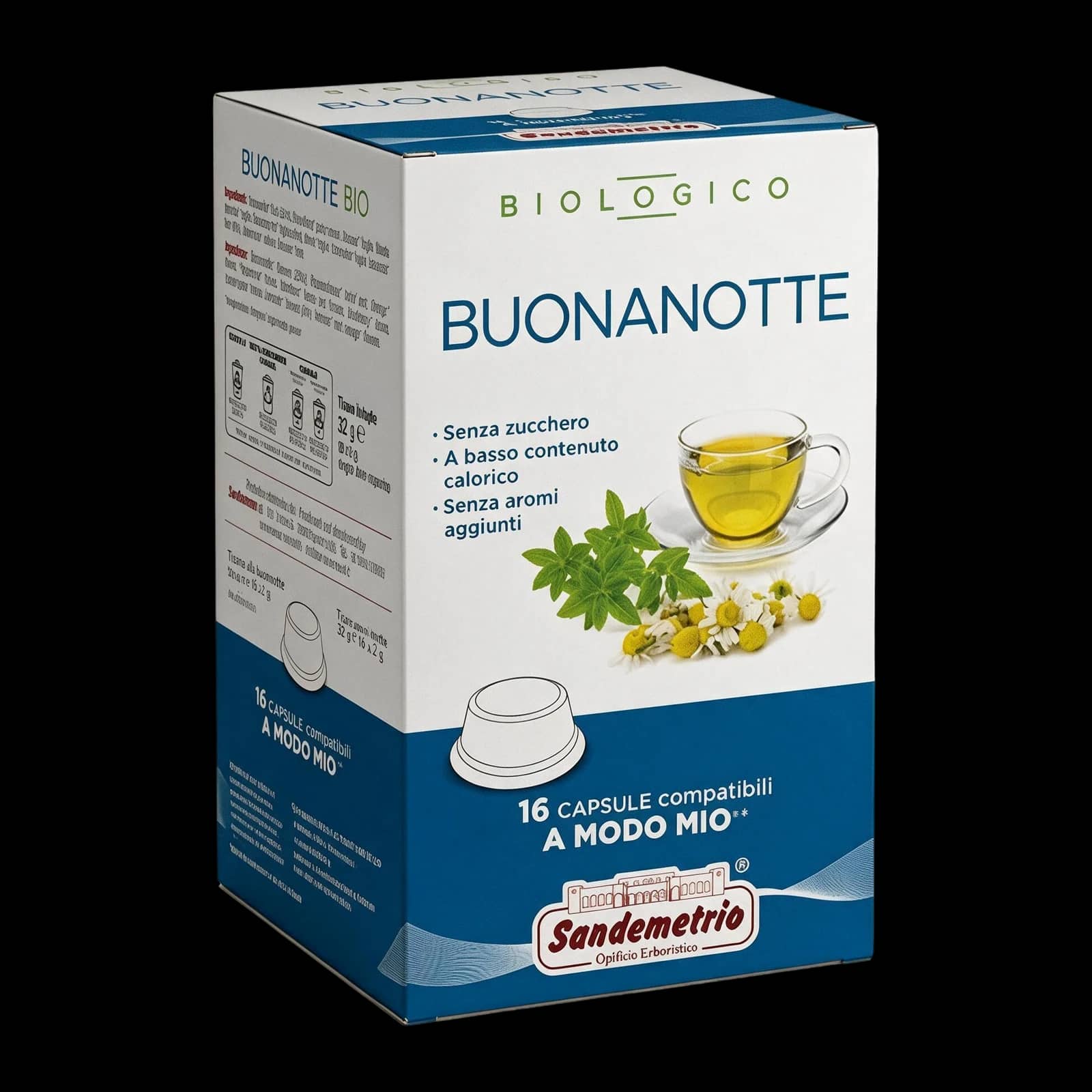 SanDemetrio Buonanotte Bio Herbal Tea 16 Capsules | Lavazza A Modo Mio