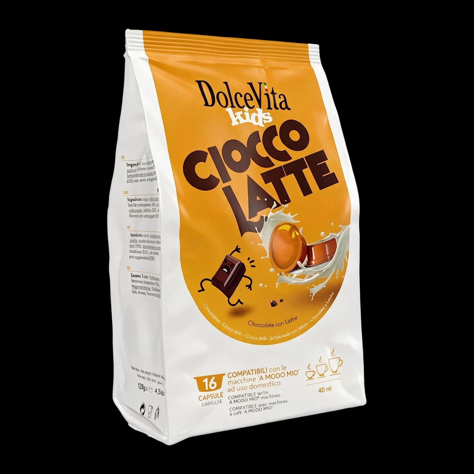 Dolce Vita CioccoLatte 16 Capsules | A Modo Mio, image 1