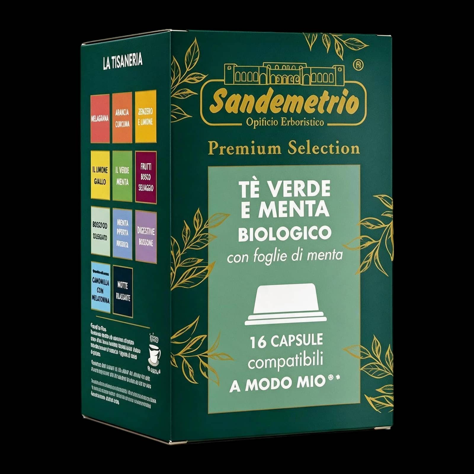 SanDemetrio Organic Green Tea and Mint 16 Capsules | Lavazza A Modo Mio