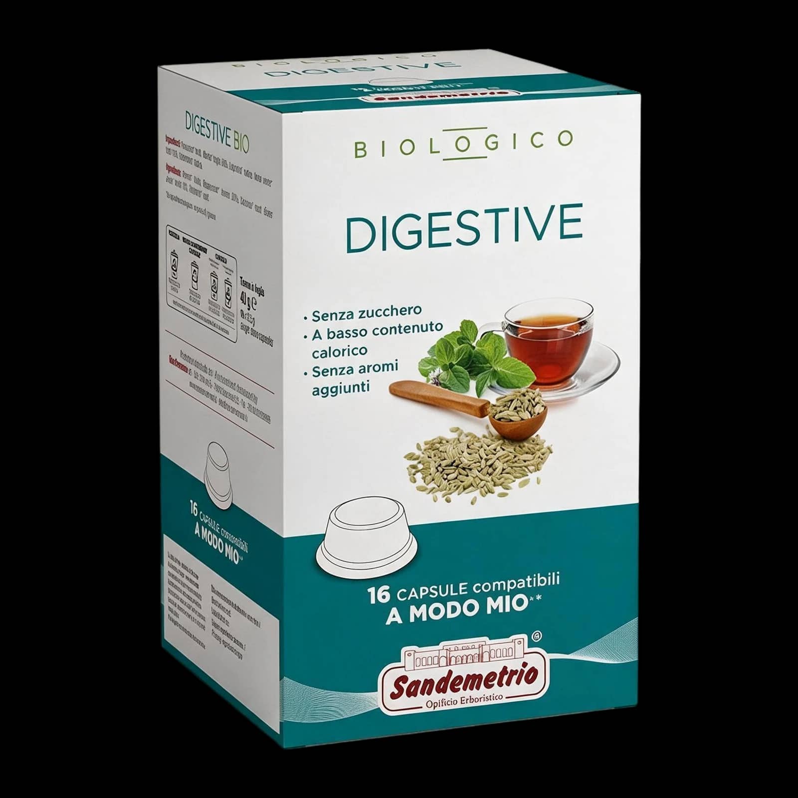 SanDemetrio Organic Digestive Herbal Tea 16 Capsules | Lavazza A Modo Mio