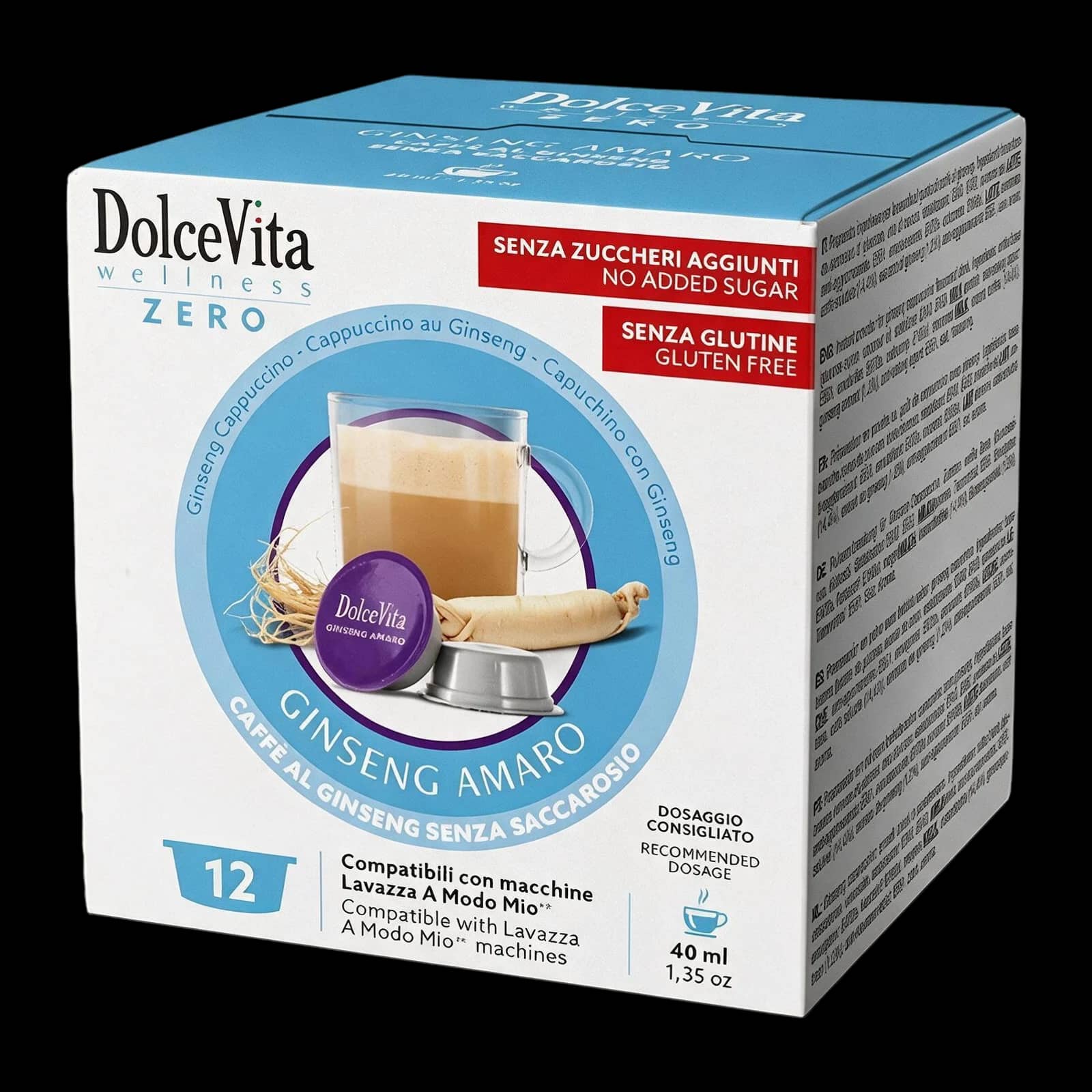 Dolce Vita Ginseng Amaro Dolcevita 12 Capsules | Lavazza A Modo Mio