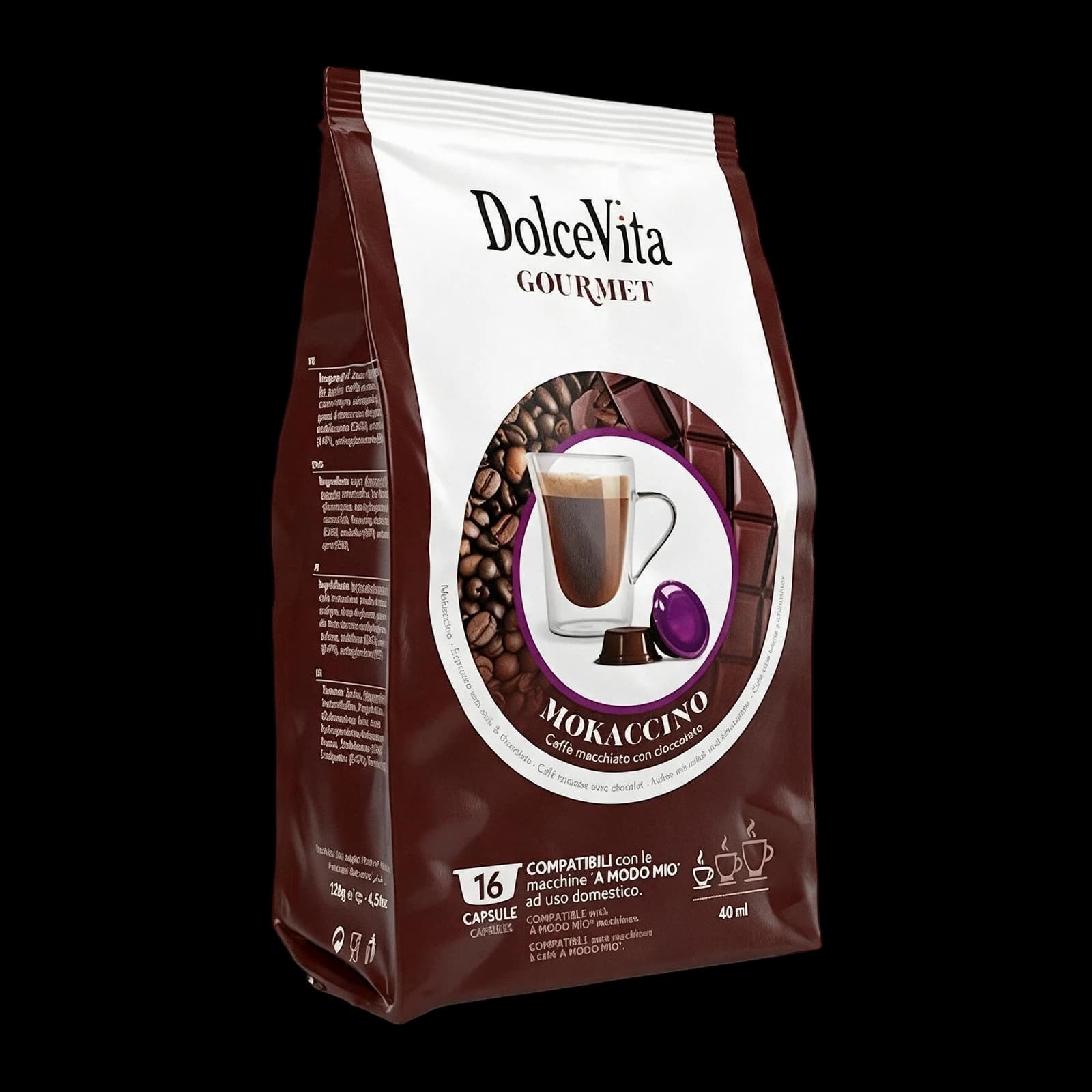 Dolce Vita Mokaccino 16 Cápsulas | A Modo Mio, imagen 1