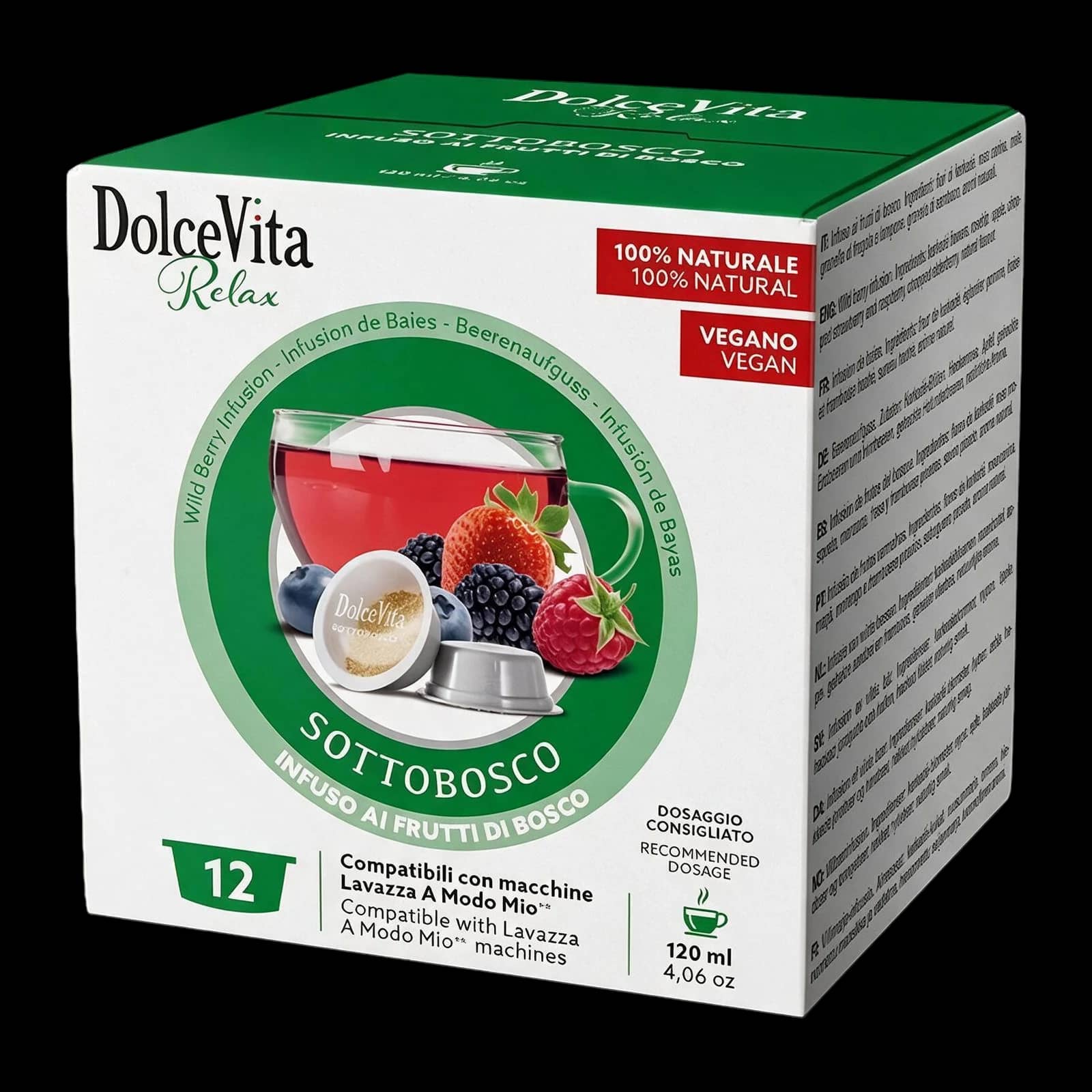 Dolce Vita Sottobosco Herbal Tea 12 Capsules | Lavazza A Modo Mio