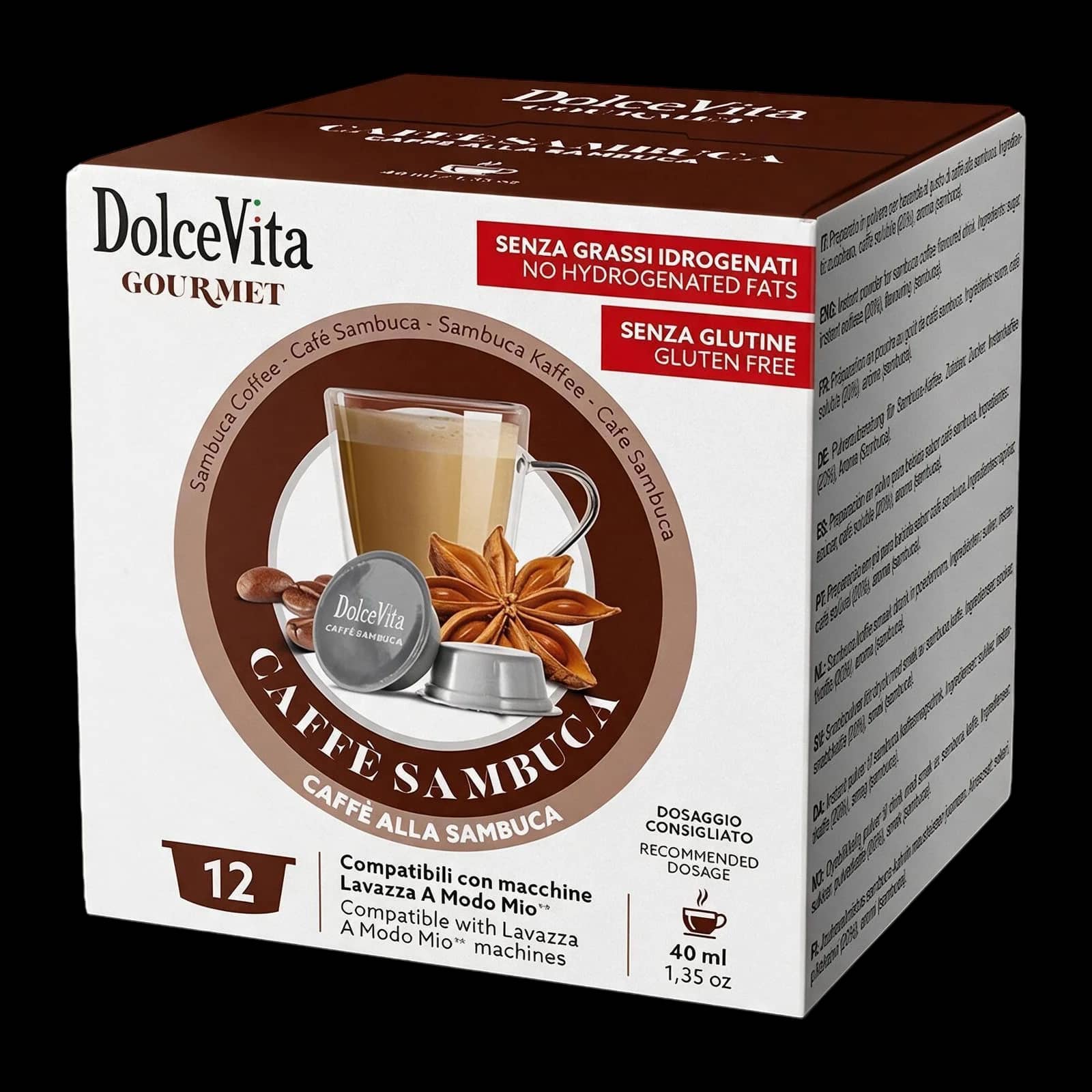 Dolce Vita Caffè Sambuca Dolcevita 12 Capsules | Lavazza A Modo Mio