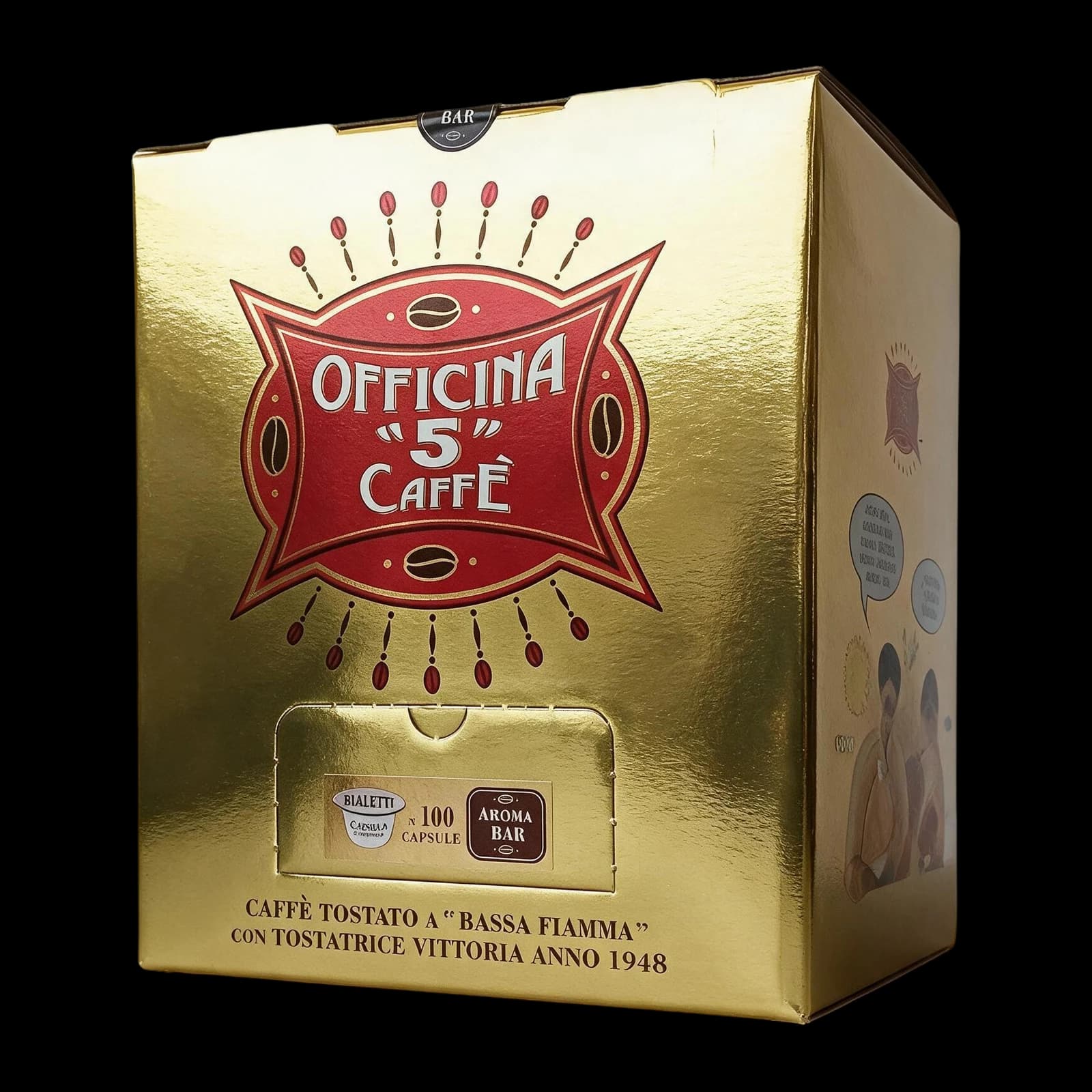 Officina 5 caffè Aroma Bar 100 Cápsulas | Bialetti, imagem 1