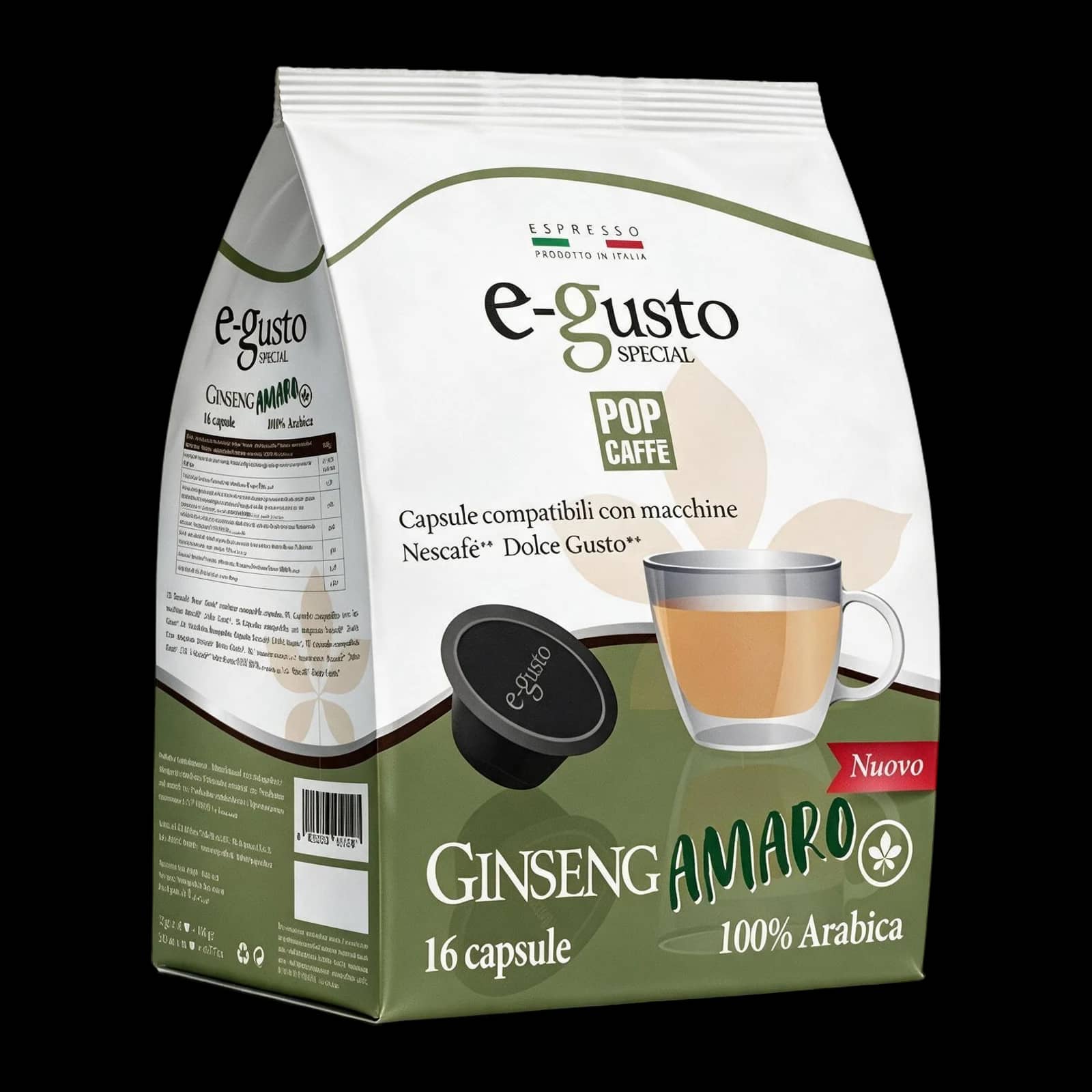 Pop Caffè Ginseng Amaro Capsule | Dolce Gusto