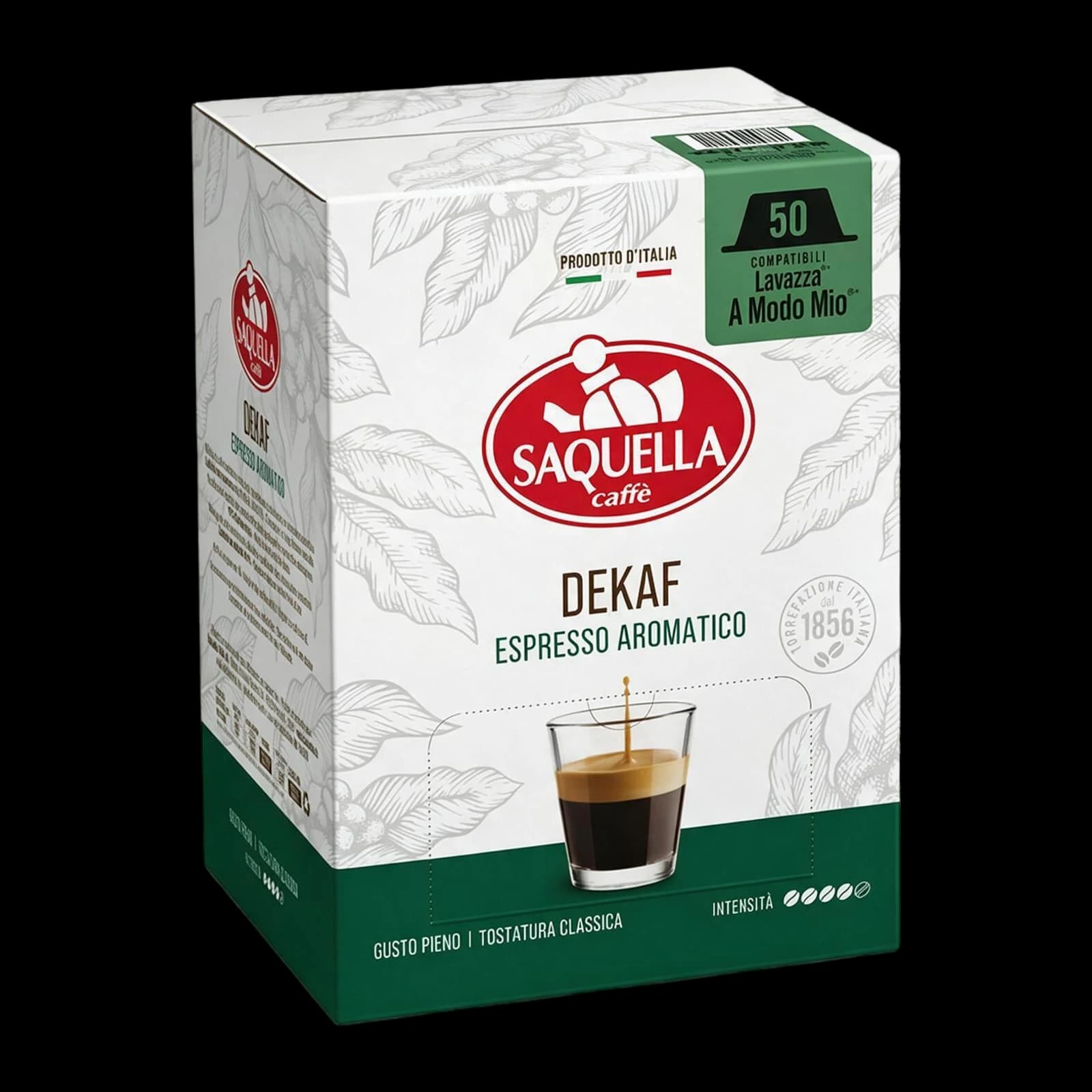 Cápsulas Saquella Decaffeinato | A Modo Mio, imagen 1
