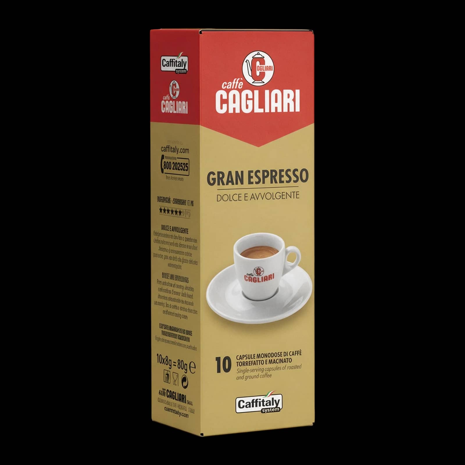 Caffitaly Cagliari Gran Espresso 10 Capsules | Caffitaly
