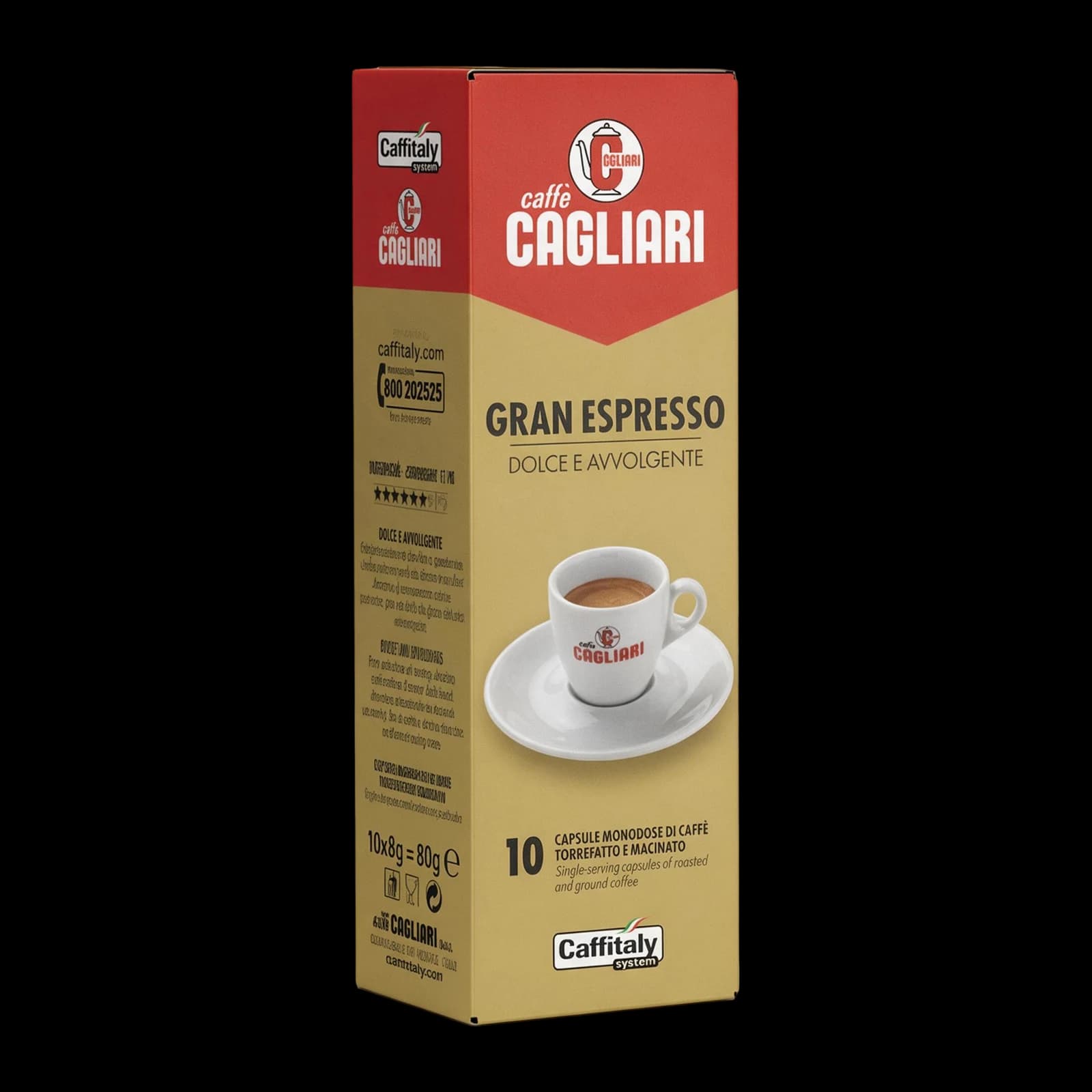 Caffitaly Cagliari Gran Espresso 10 Capsules | Caffitaly, image 1