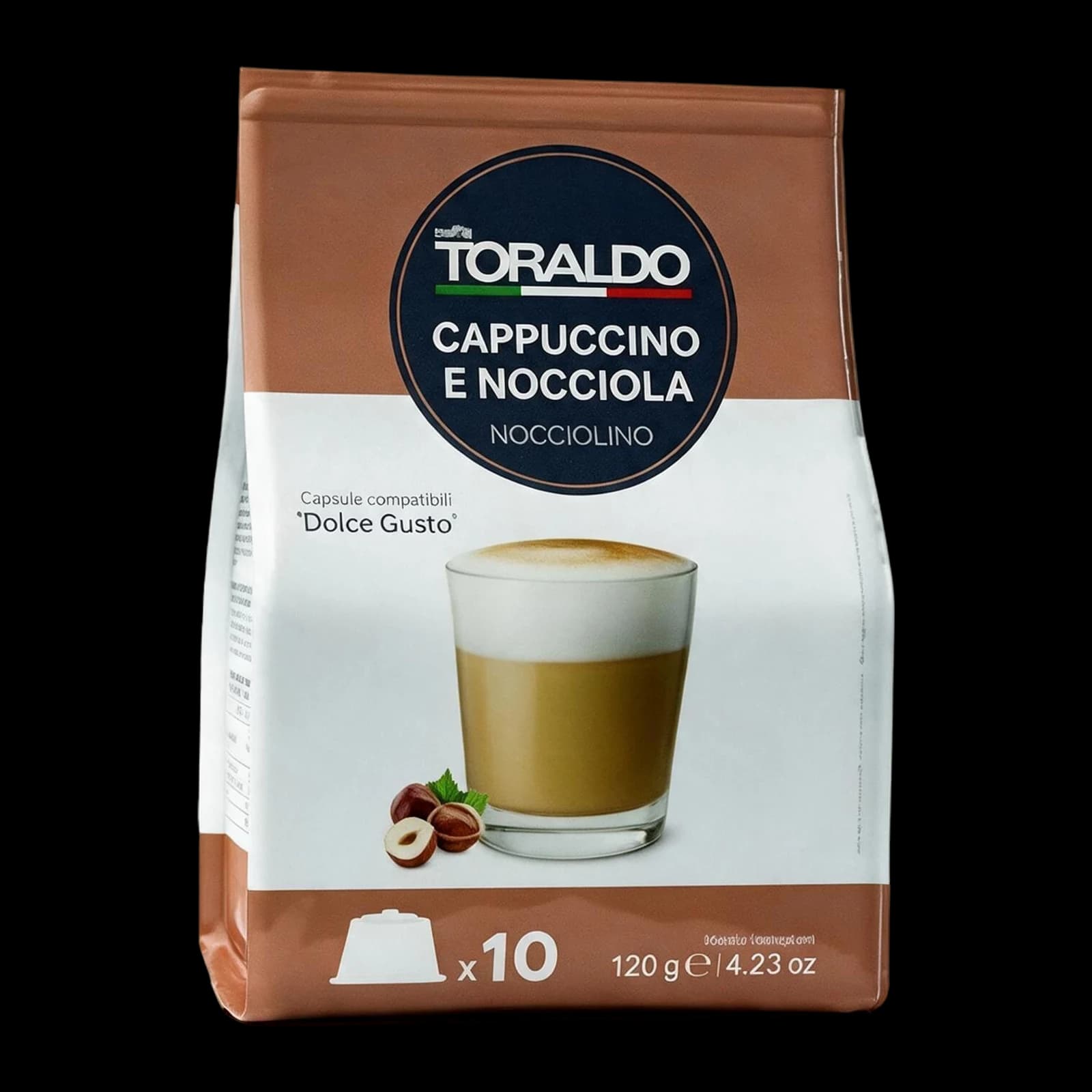 Toraldo Cappuccino and Hazelnut 10 Capsules | Dolce Gusto, image 1