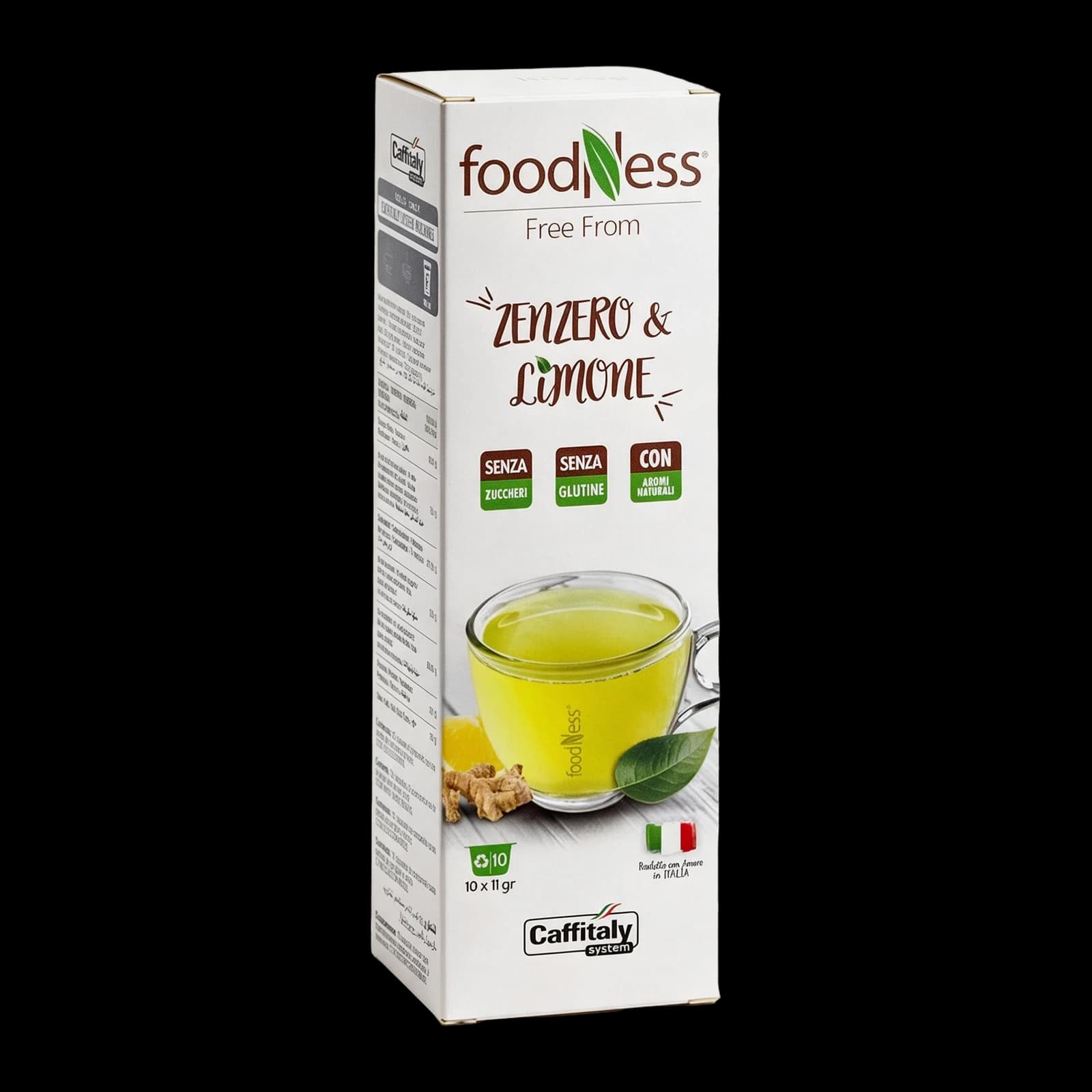 Caffitaly Foodness Ginger Lemon Herbal Tea 10 Capsules | Caffitaly, image 1