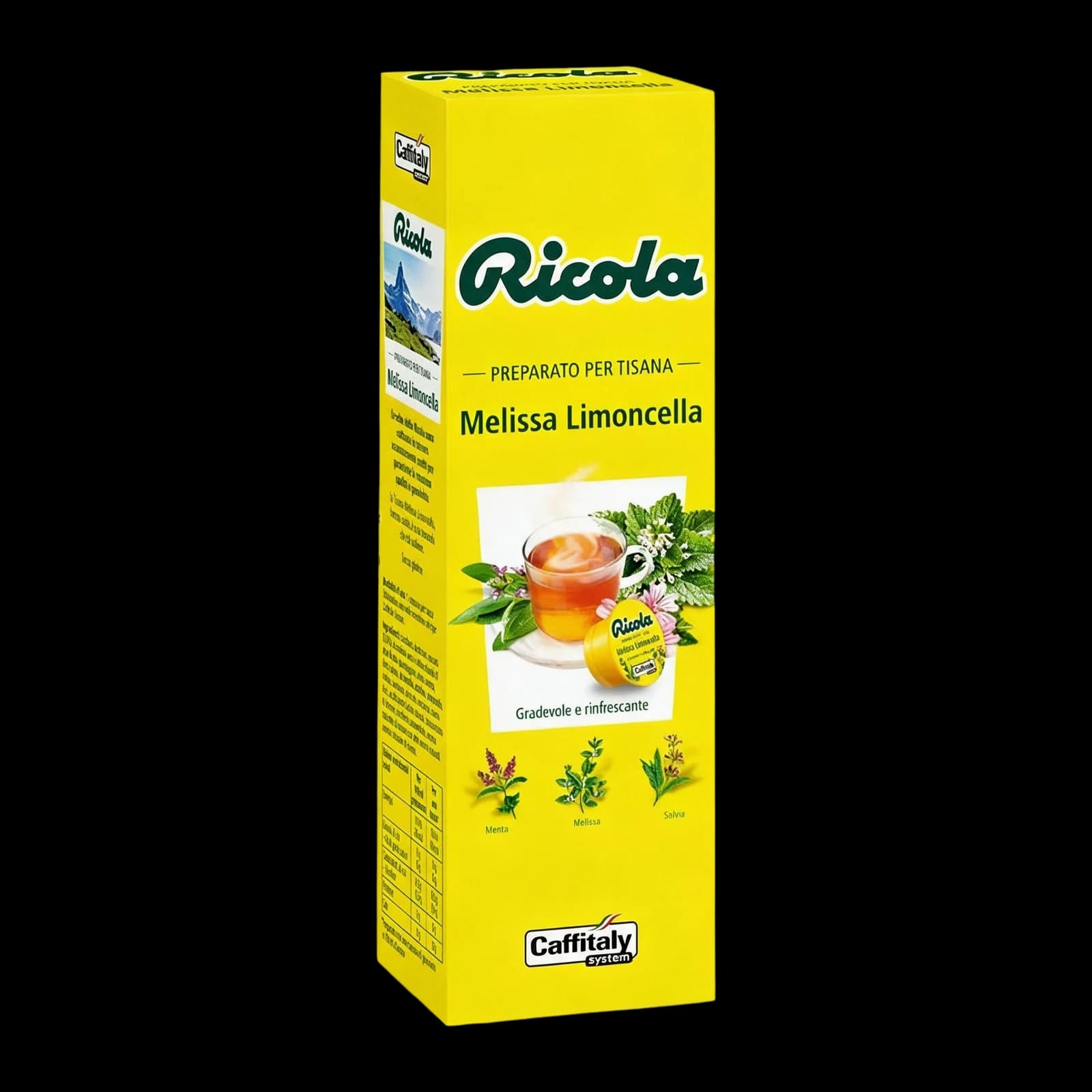Caffitaly Ricola Melissa and Limoncella Herbal Tea 10 Capsules | Caffitaly, image 1