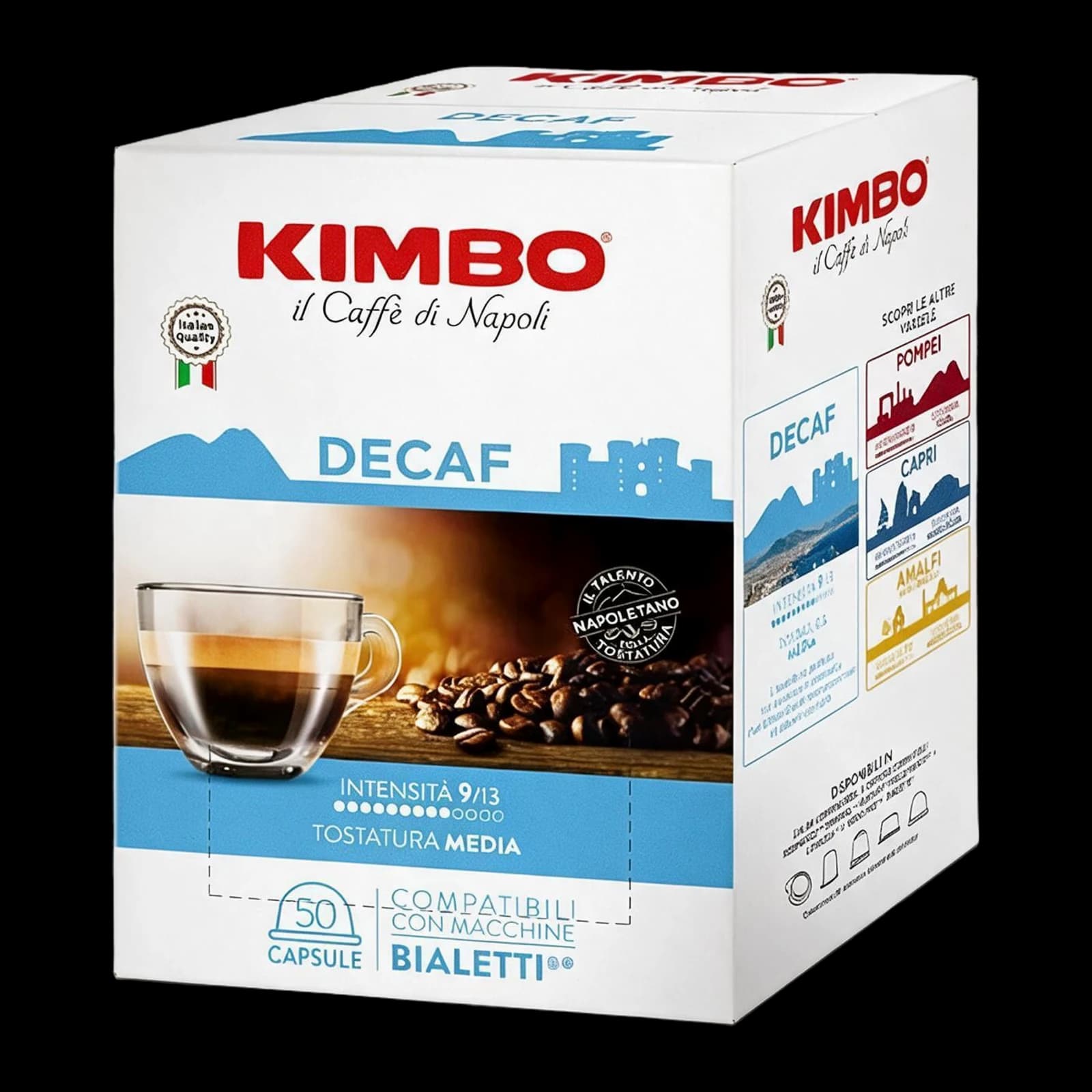 Kimbo Caffè Decaffeinato 50 Capsules | Bialetti, image 1